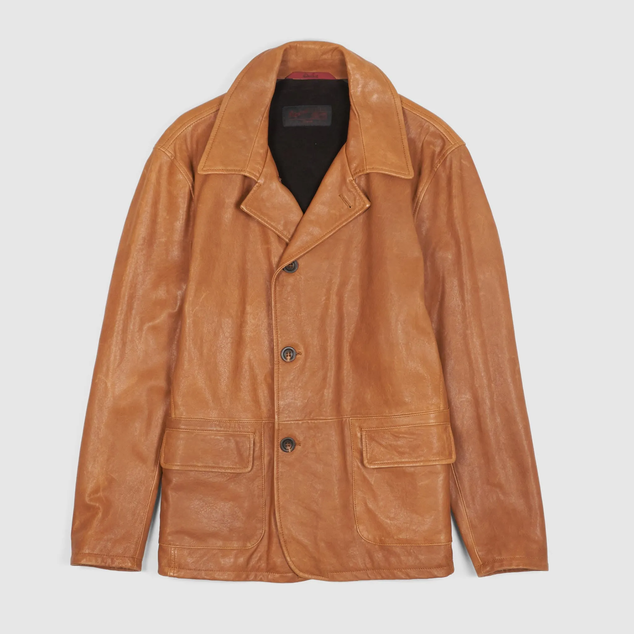 Stewart Natural Tanned Leather Coat