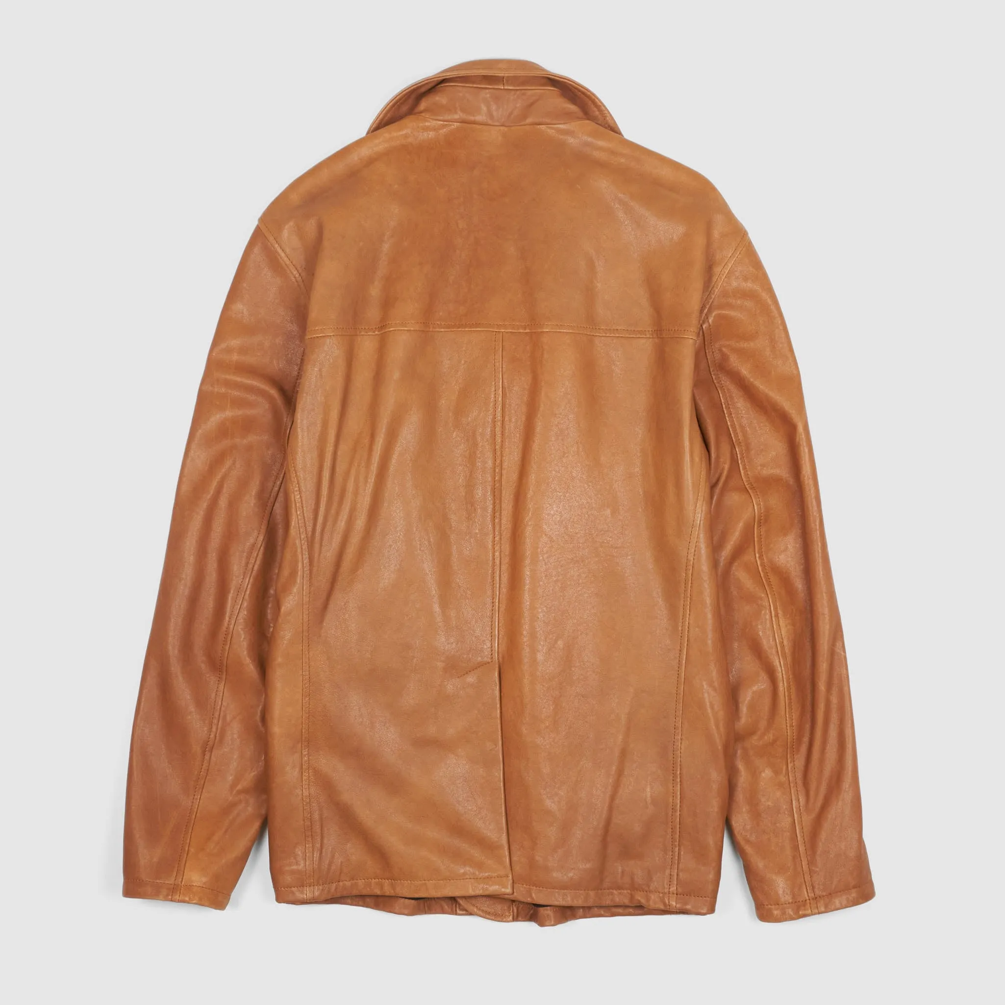 Stewart Natural Tanned Leather Coat