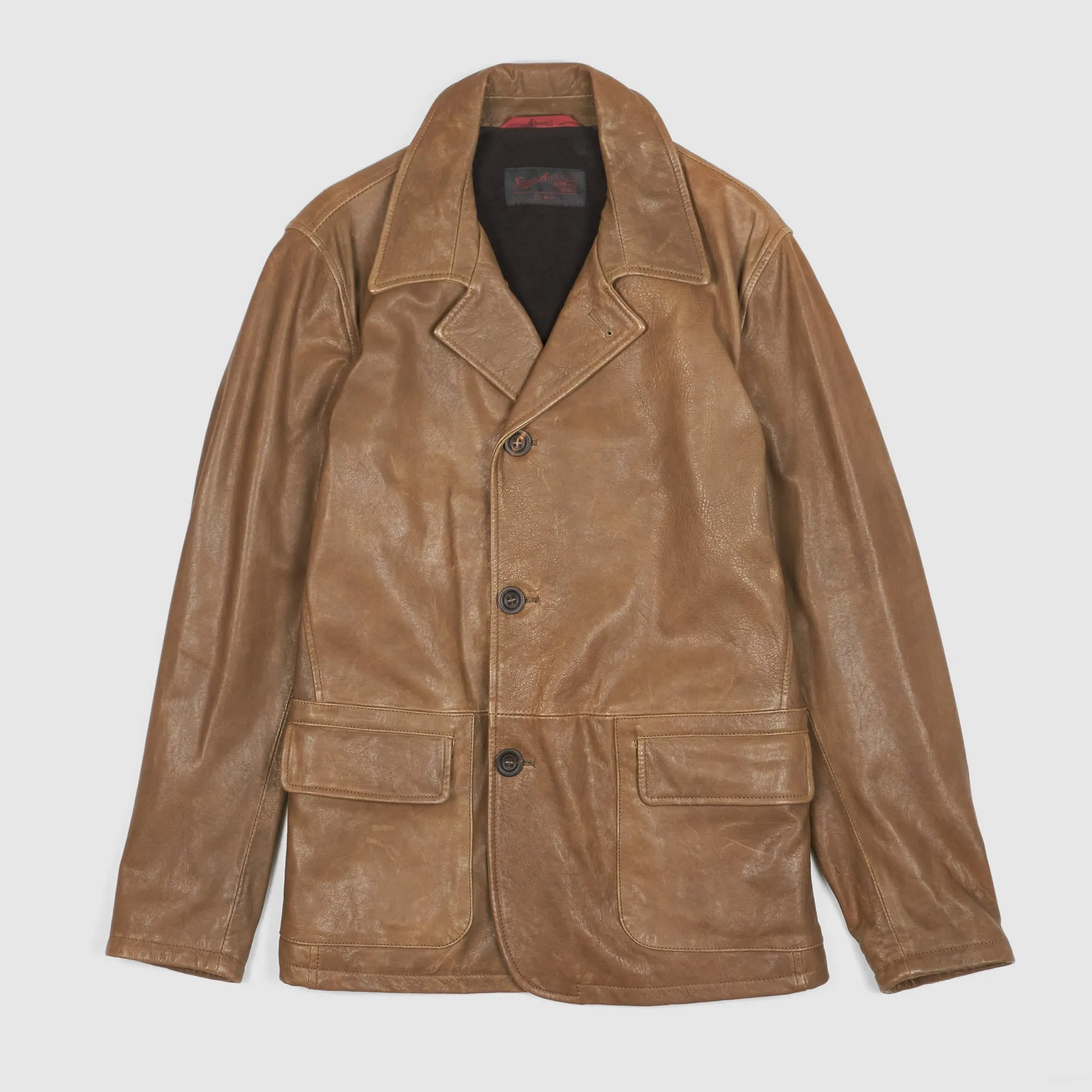 Stewart Natural Tanned Leather Coat
