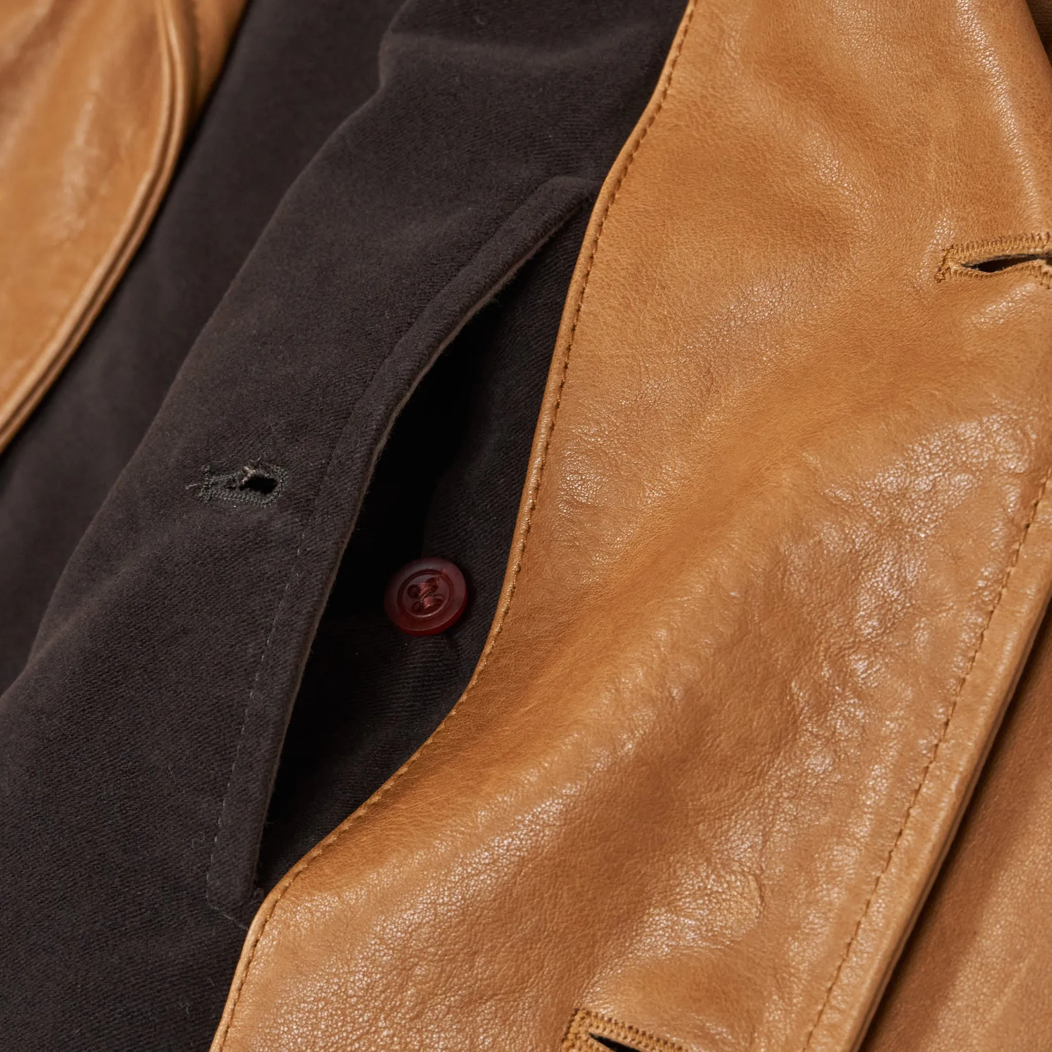 Stewart Natural Tanned Leather Coat