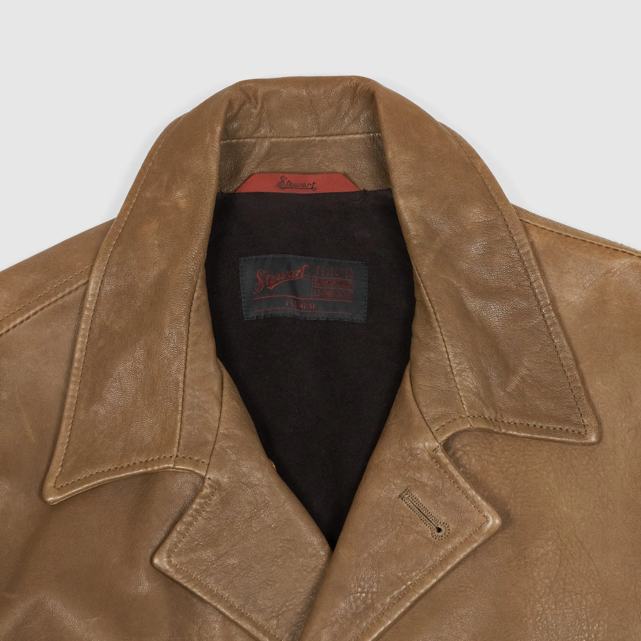 Stewart Natural Tanned Leather Coat