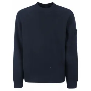 Stone Island Blue Cotton Sweater