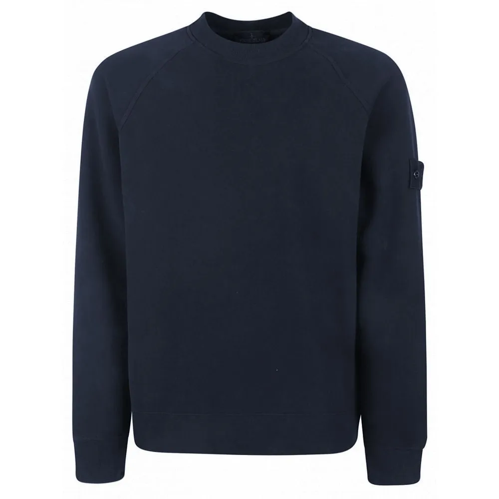 Stone Island Blue Cotton Sweater