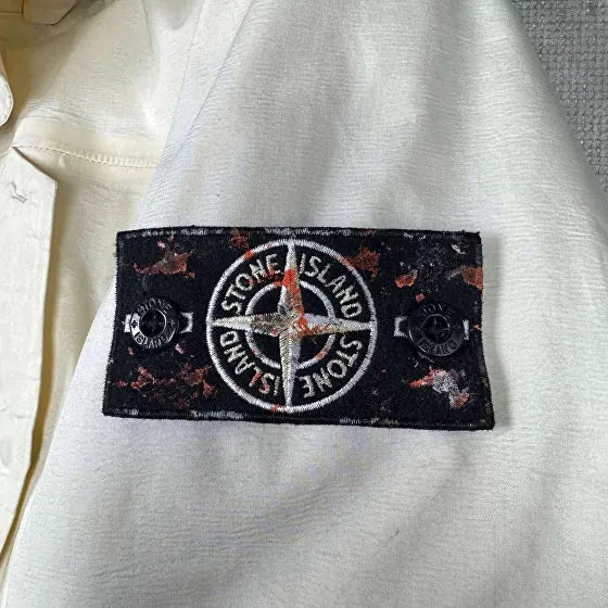 Stone Island Primaloft Quilted Patch Logo Coat - Beige