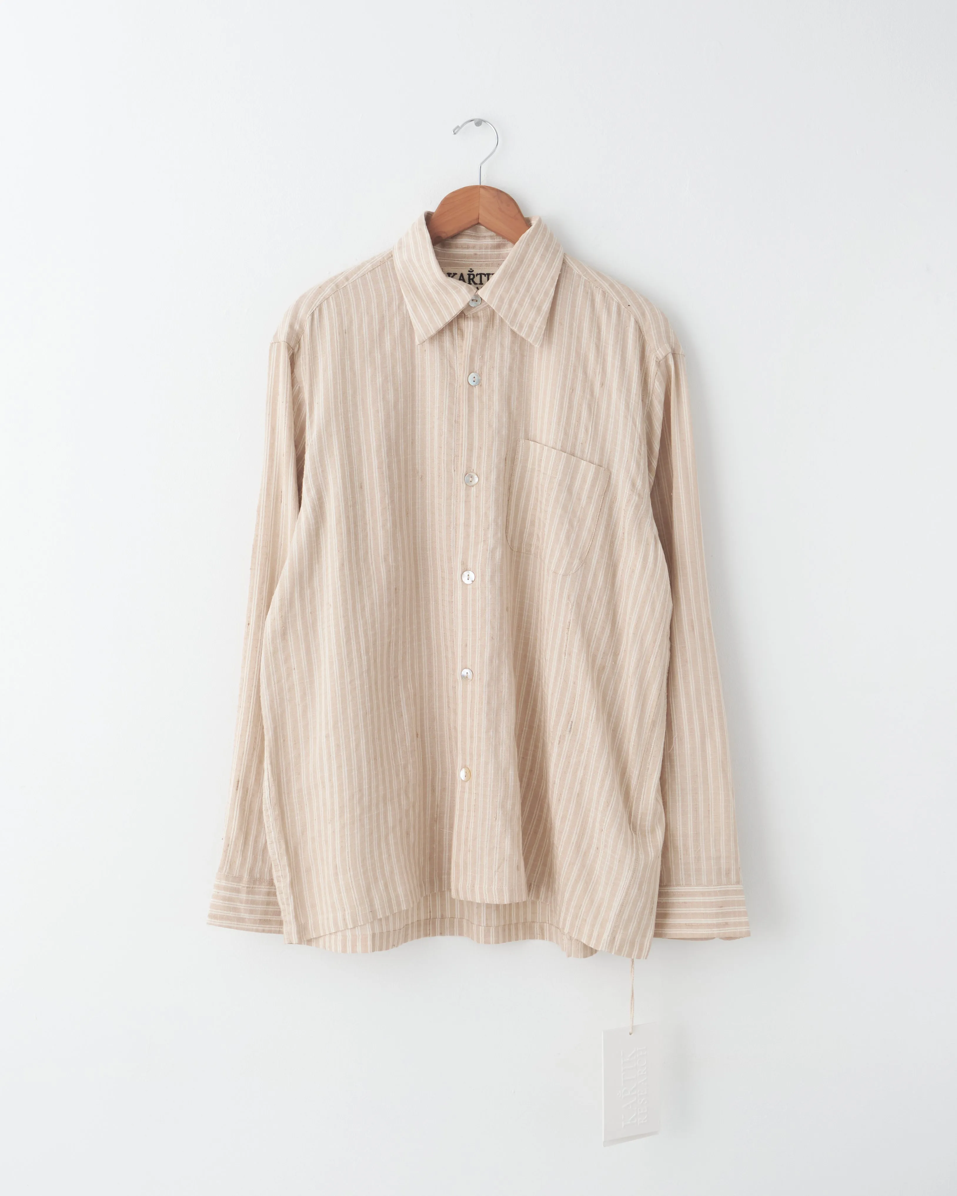 Striped Shirt, Ecru