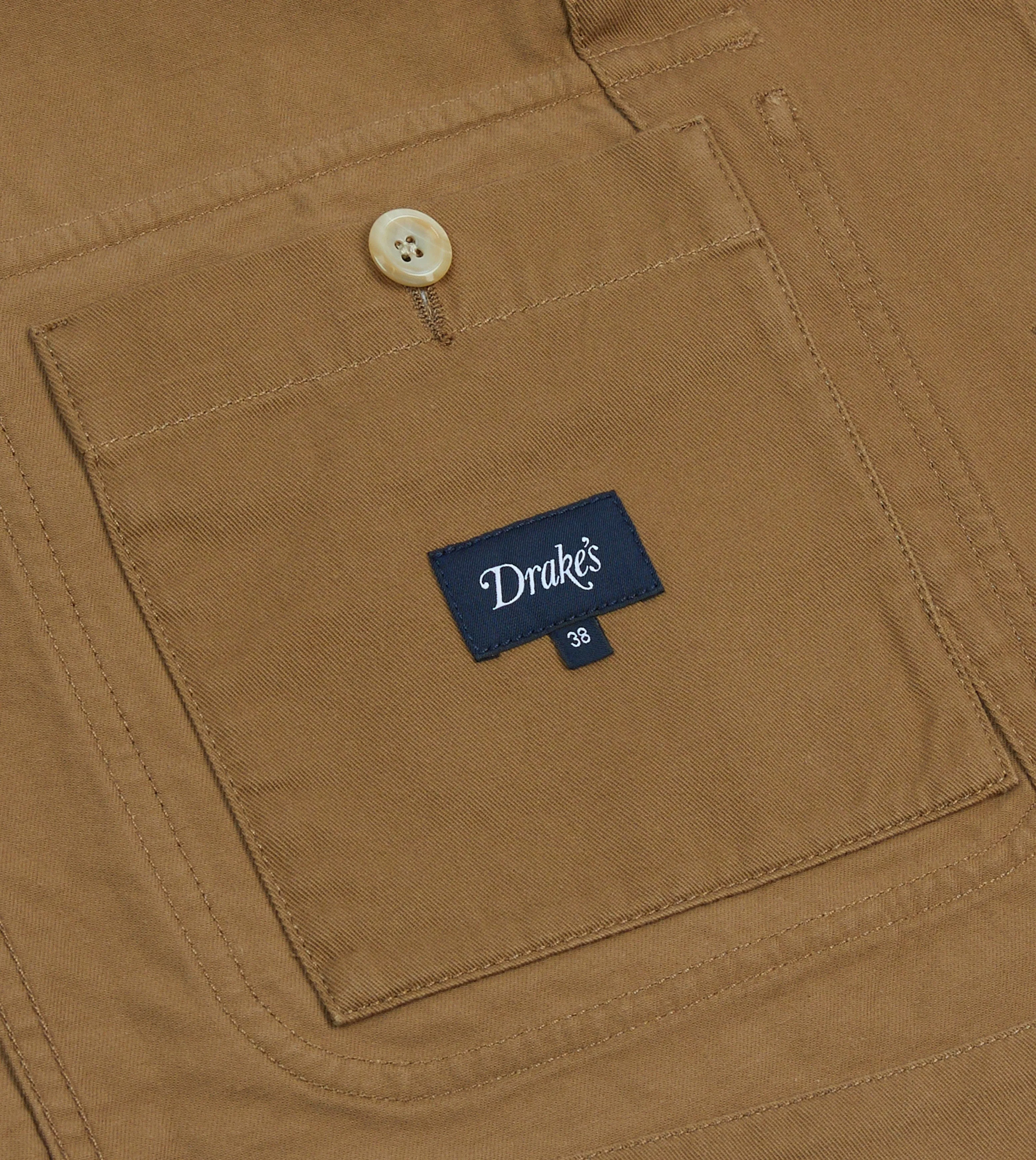 Tan Cotton Three-Pocket Chore Jacket