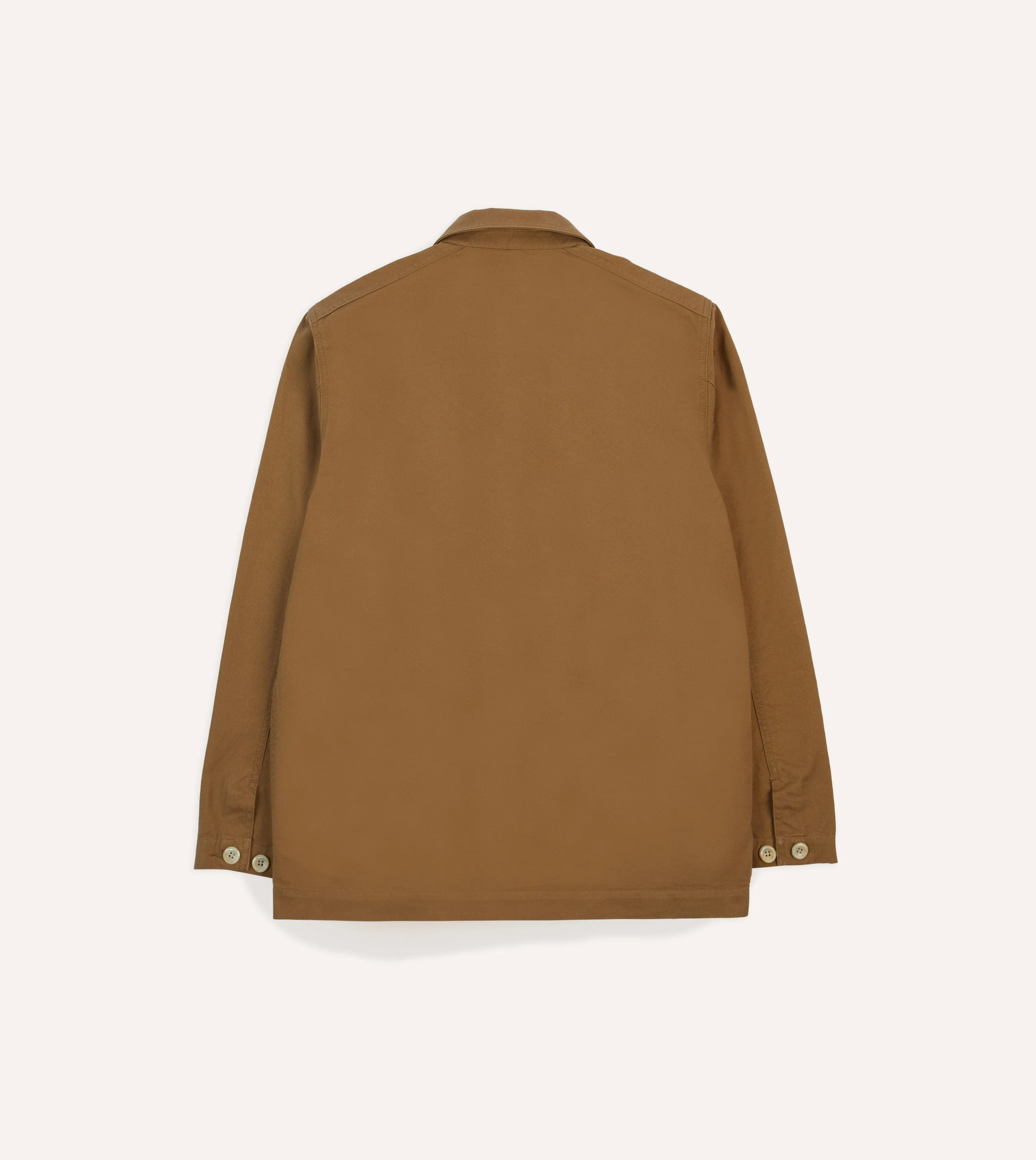 Tan Cotton Three-Pocket Chore Jacket