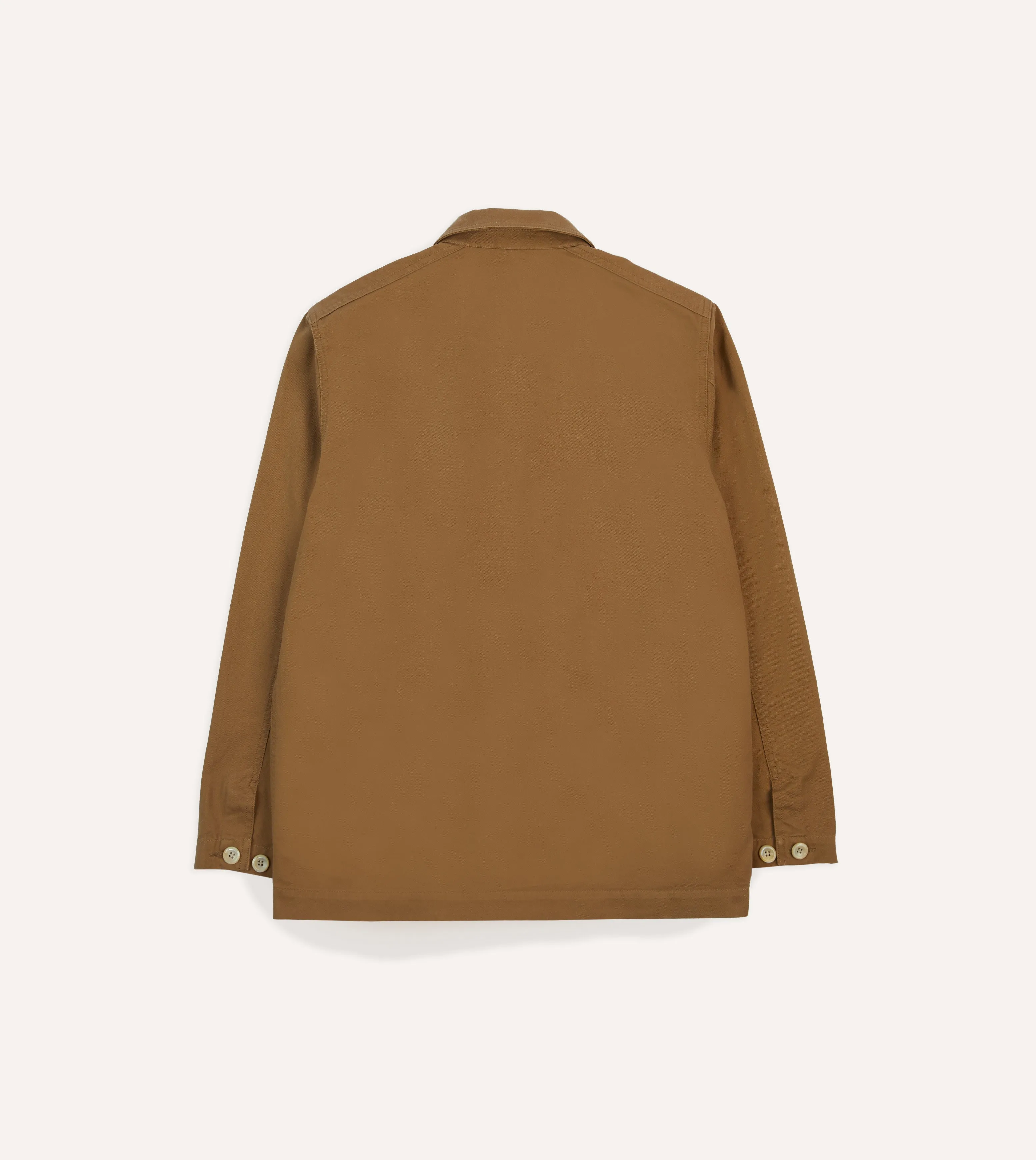 Tan Cotton Three-Pocket Chore Jacket