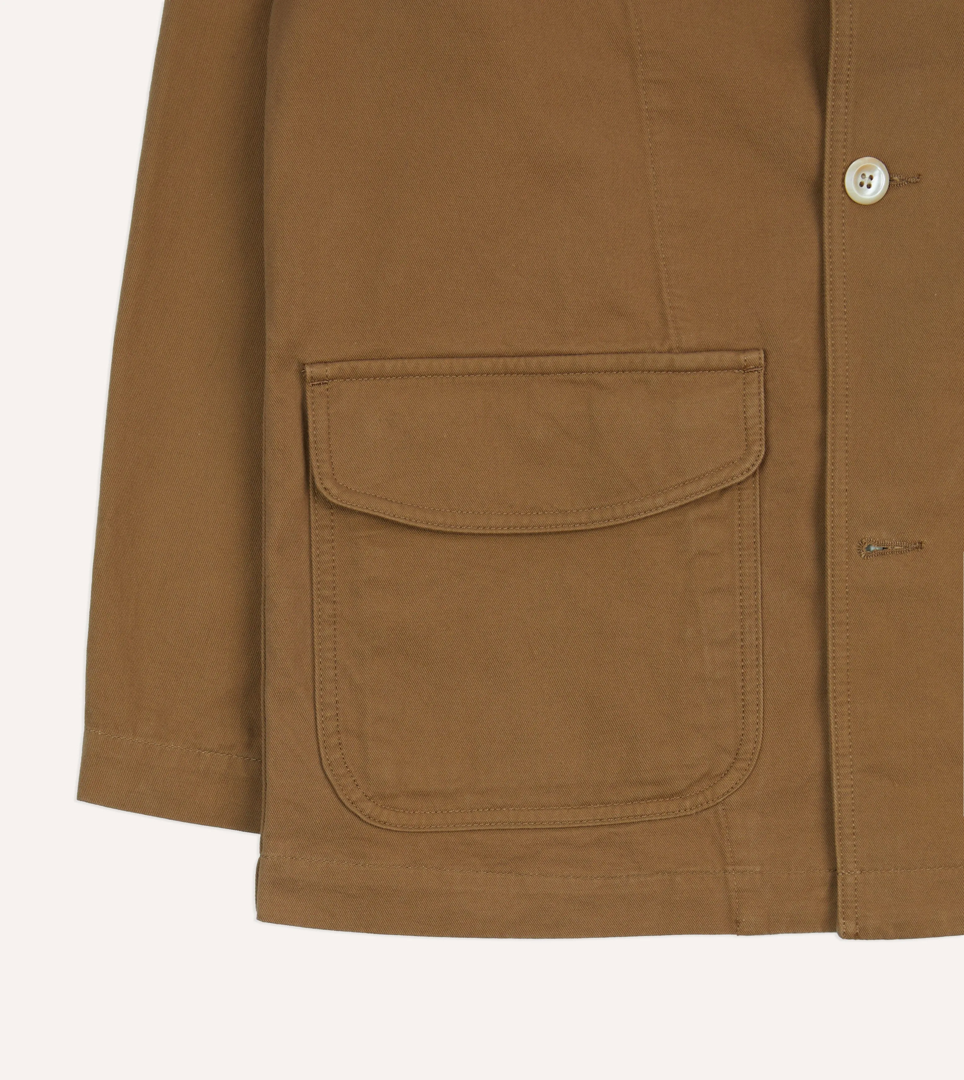 Tan Cotton Three-Pocket Chore Jacket