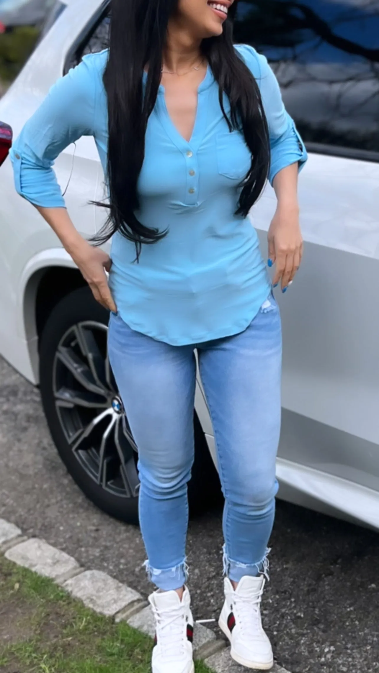 TANIA KNIT TOP (BLUE)