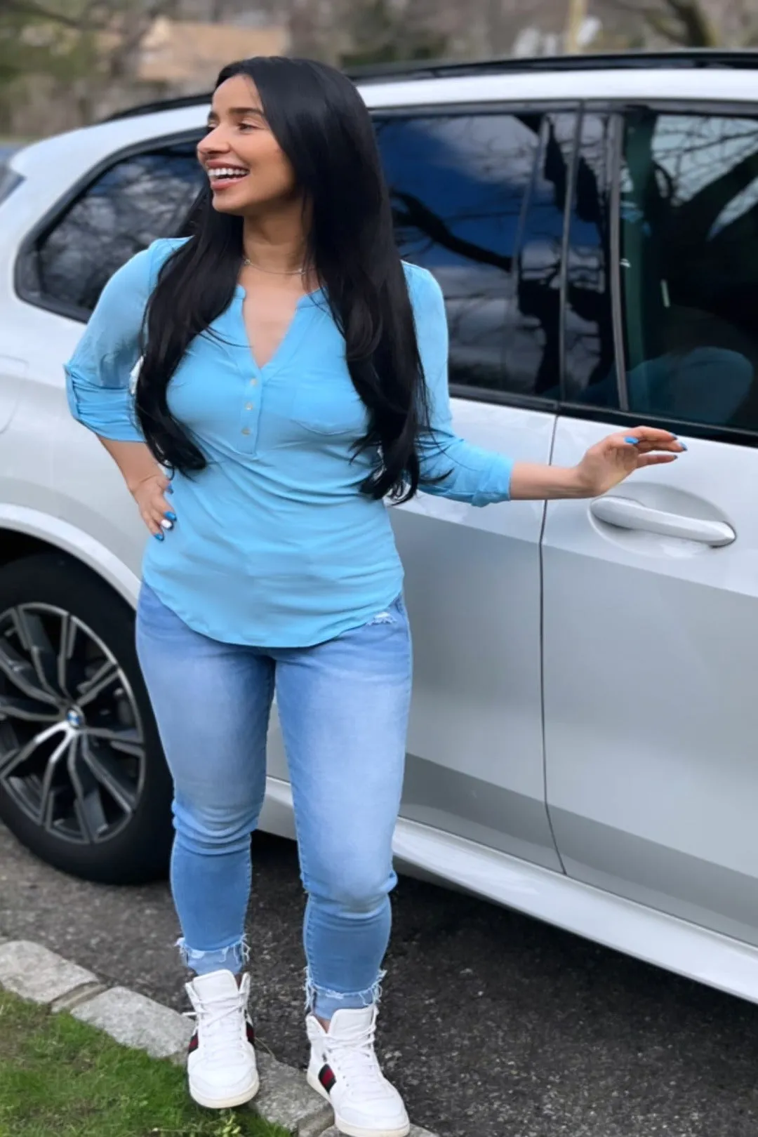 TANIA KNIT TOP (BLUE)