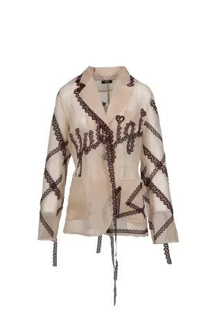 TAUPE X-RAY CHORE JACKET / NUDE BUR