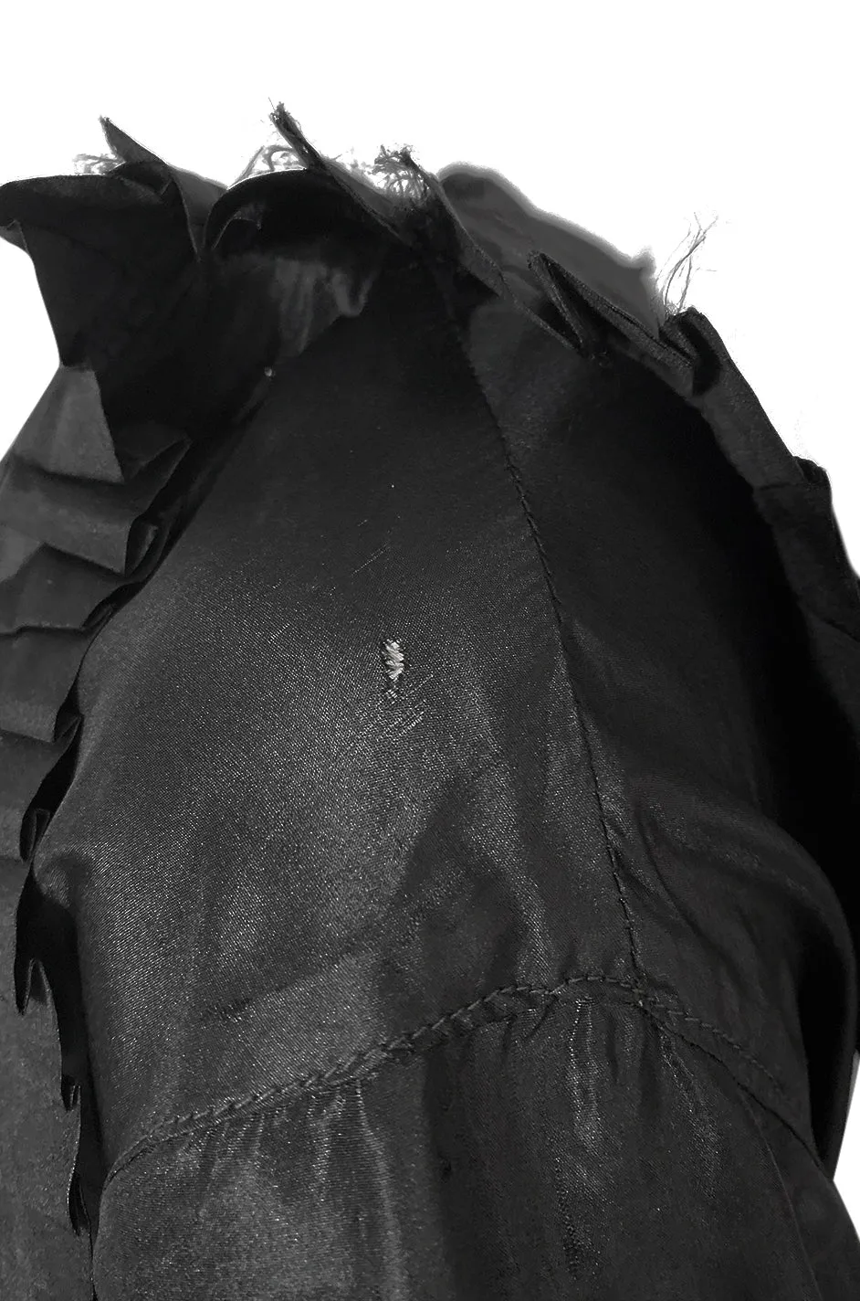 Teens or 1920s Ballas Hess Black Silk Jacket w Gorgeous Pockets & Sleeves