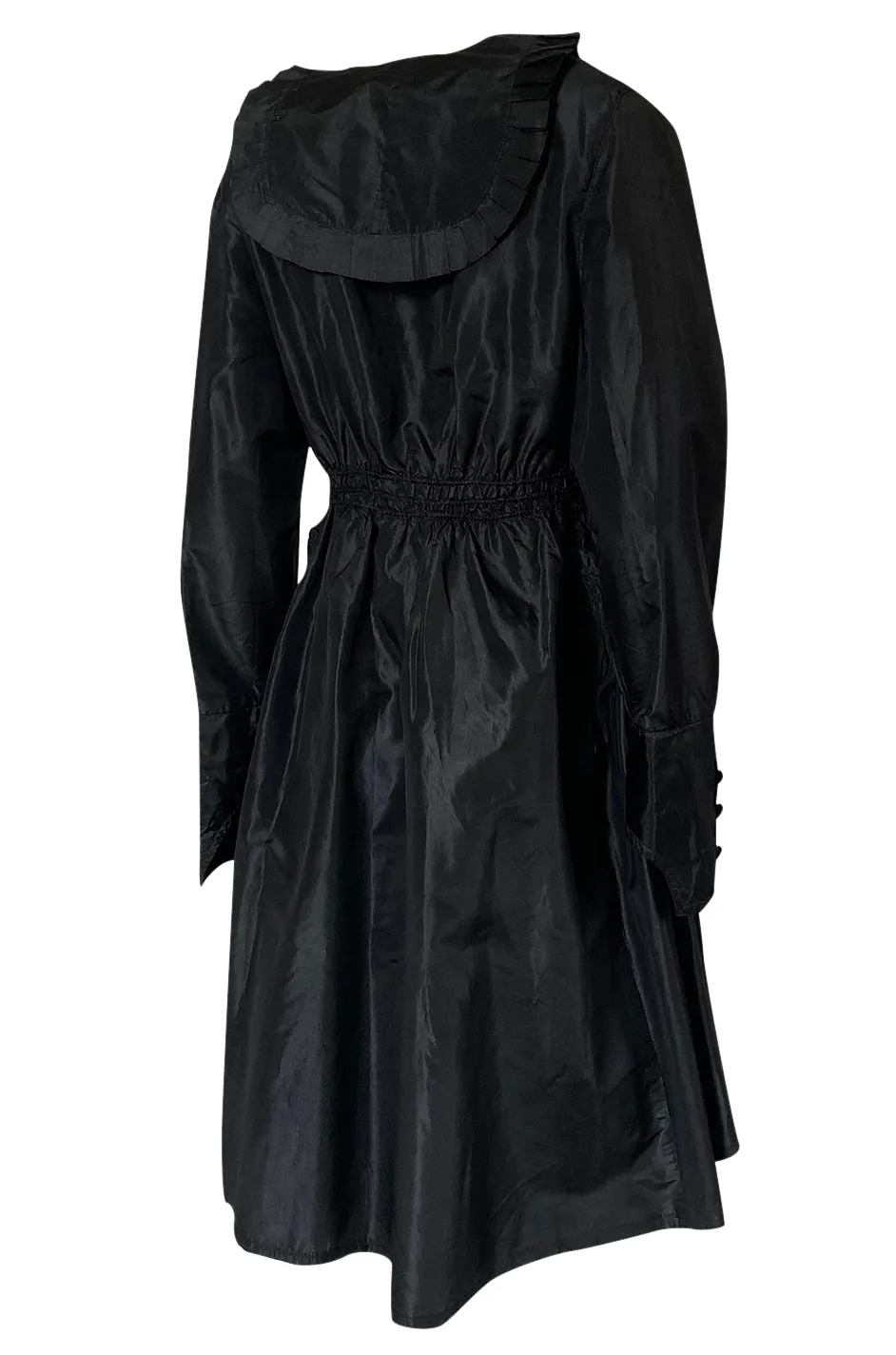 Teens or 1920s Ballas Hess Black Silk Jacket w Gorgeous Pockets & Sleeves