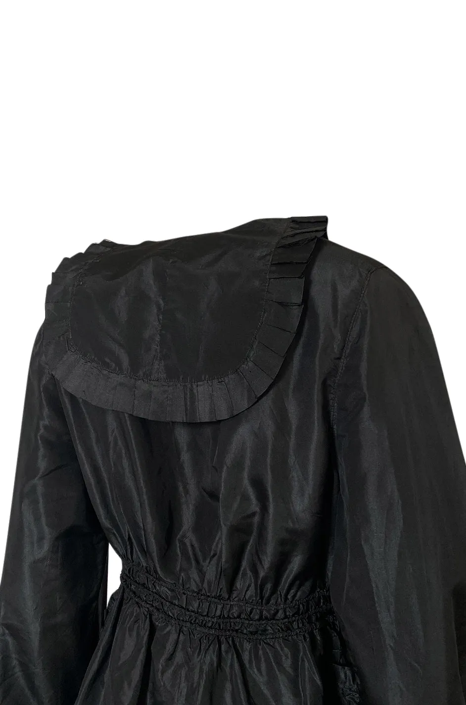 Teens or 1920s Ballas Hess Black Silk Jacket w Gorgeous Pockets & Sleeves