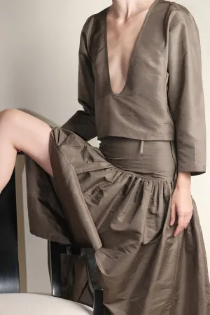 TERESA TOP — DEEP OLIVE