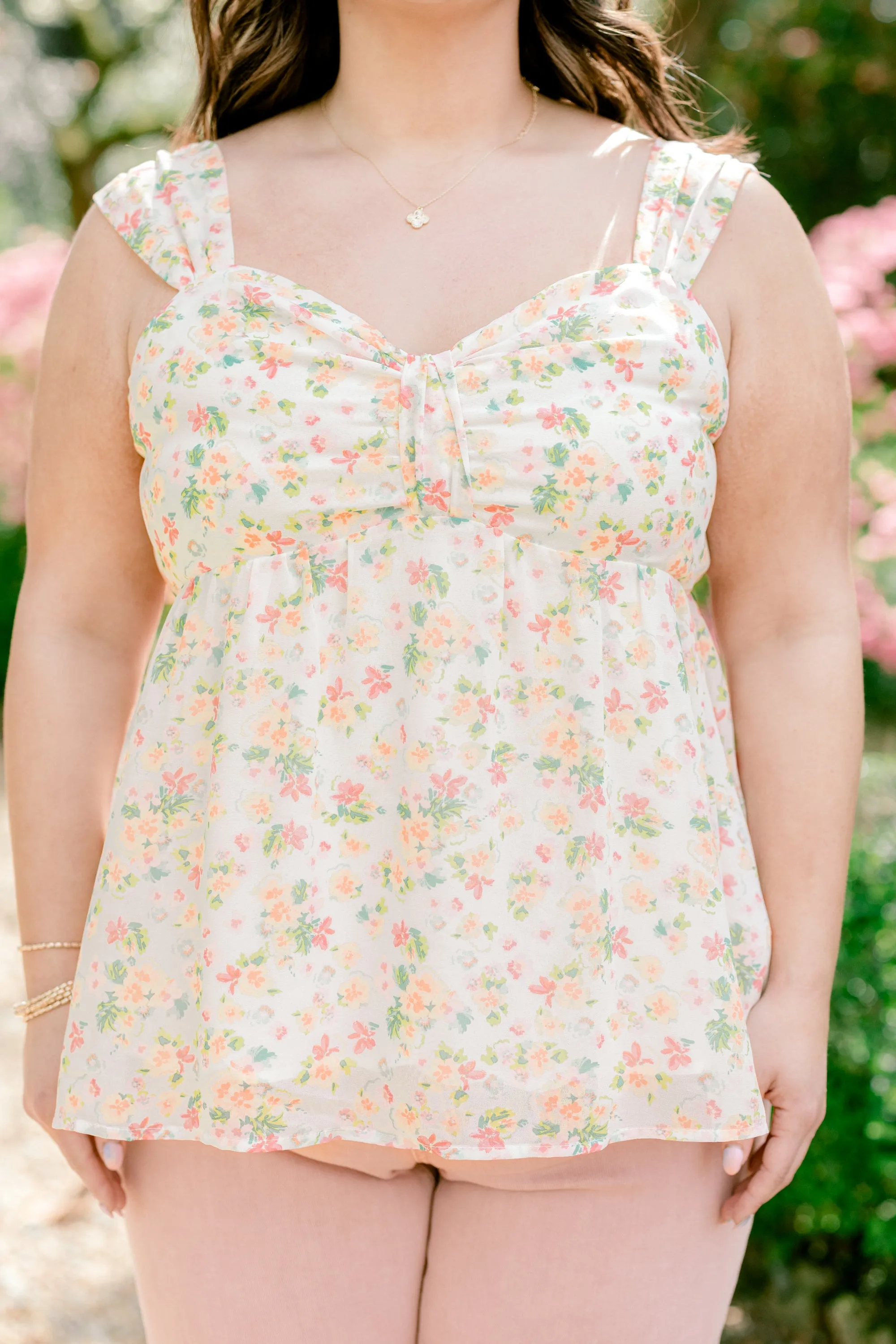 The Bells Are Ringing Babydoll Tank, Ivory