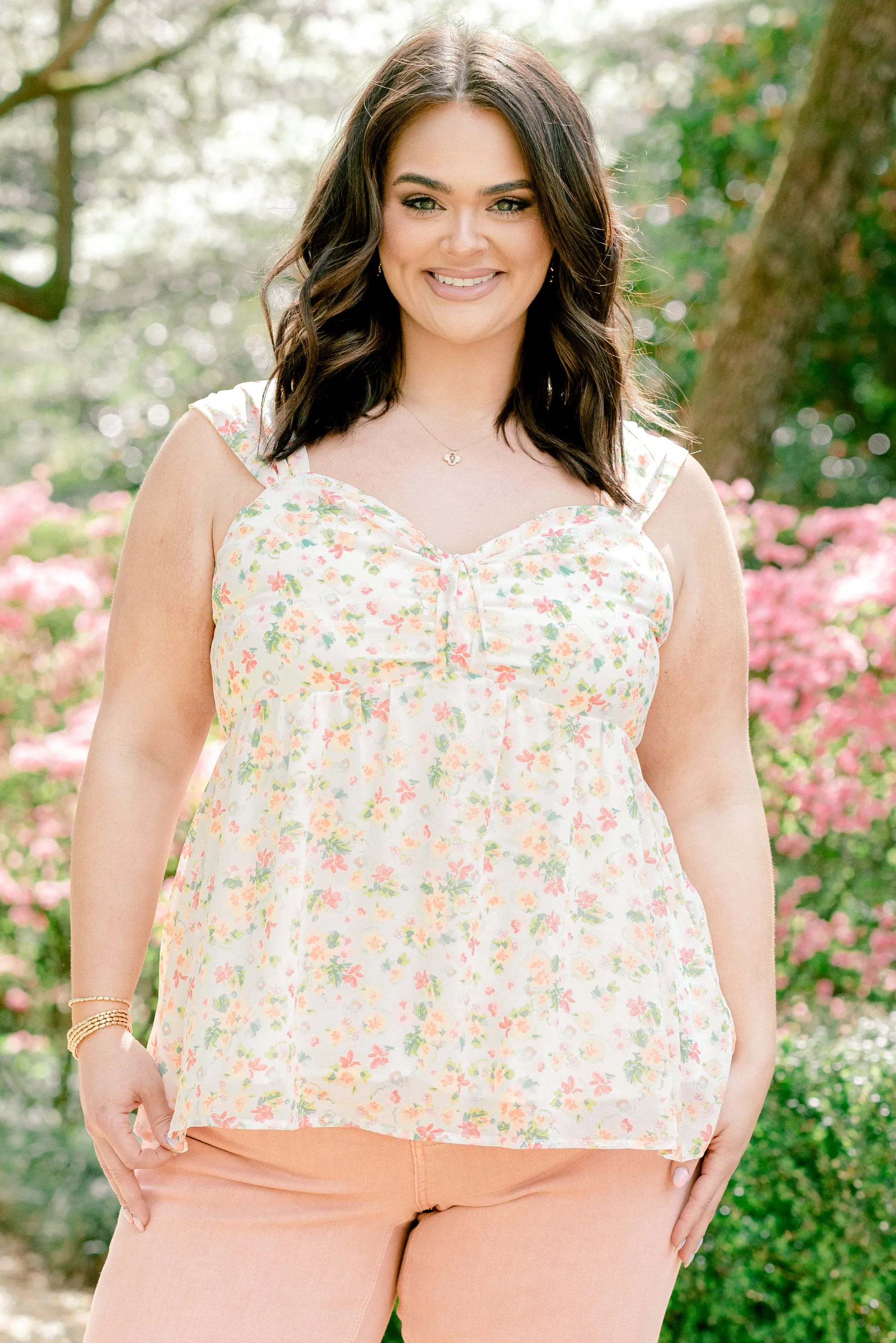 The Bells Are Ringing Babydoll Tank, Ivory