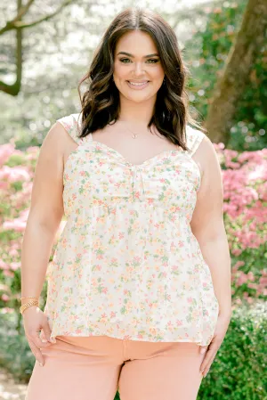 The Bells Are Ringing Babydoll Tank, Ivory