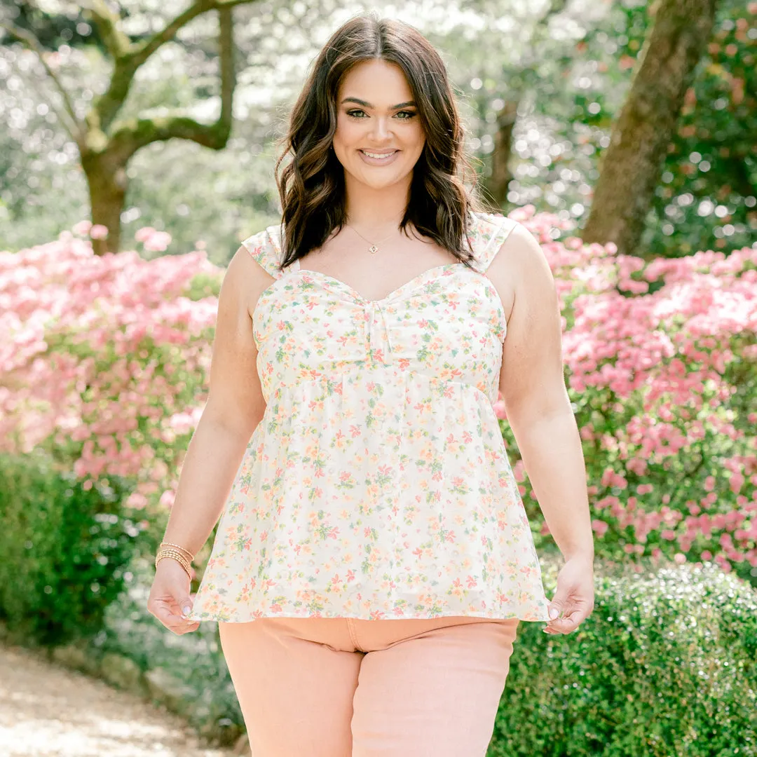 The Bells Are Ringing Babydoll Tank, Ivory