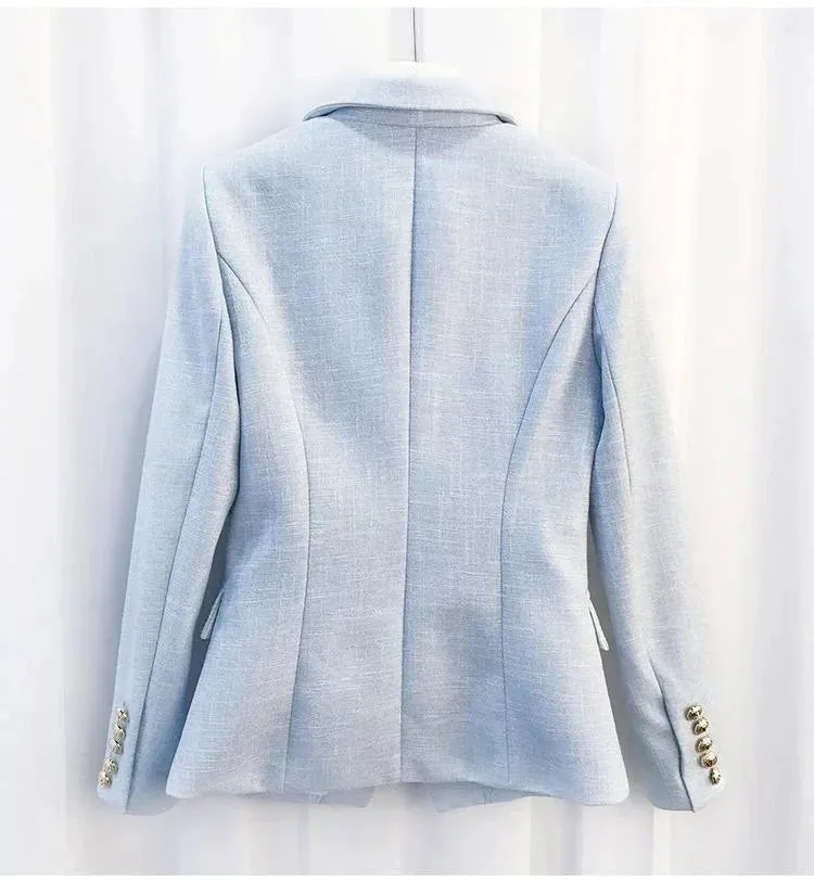 The Priscilla Slim Fit Blazer - Powder Blue