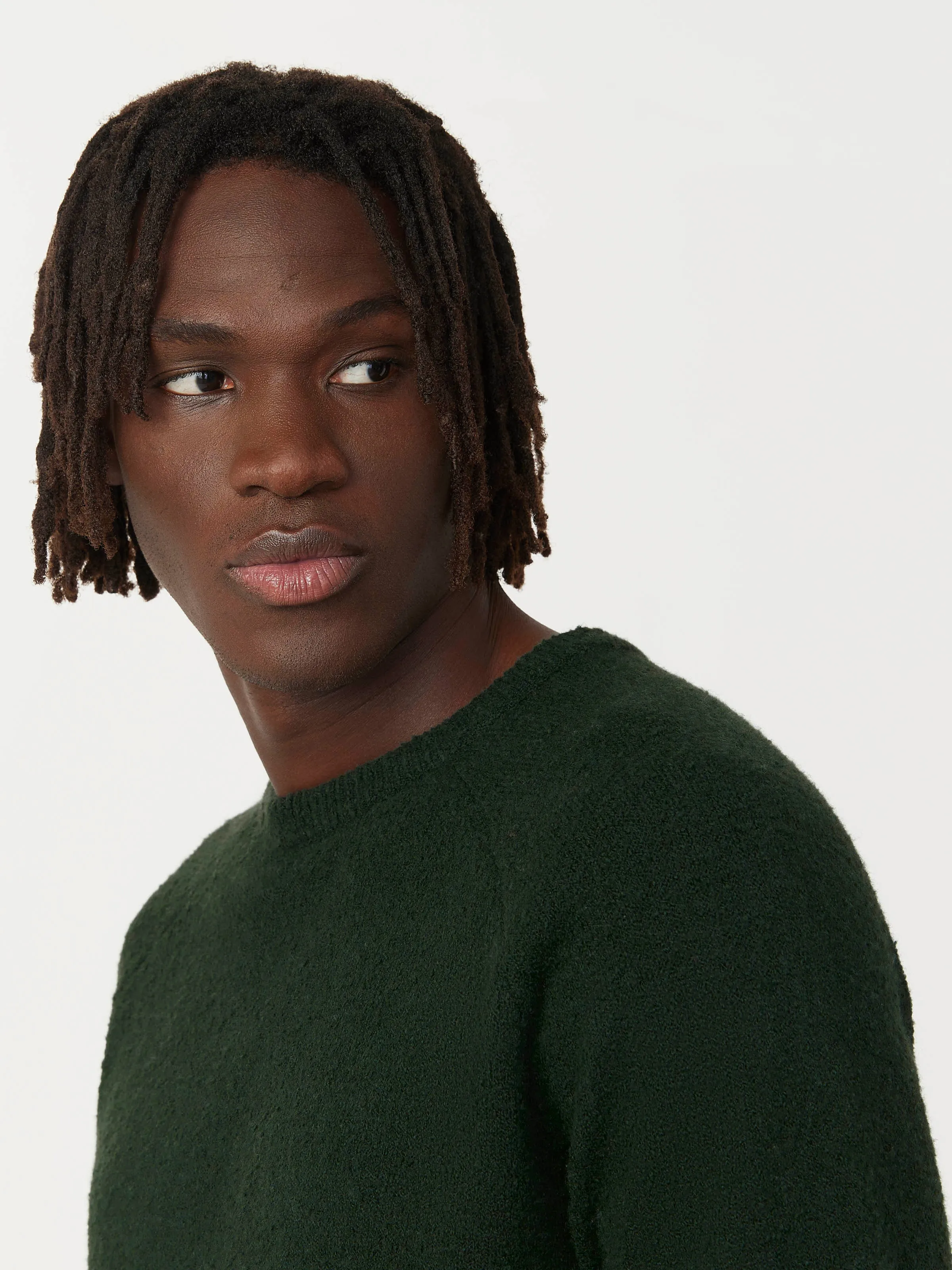 The Seawool® Boucle Sweater in Forest Green