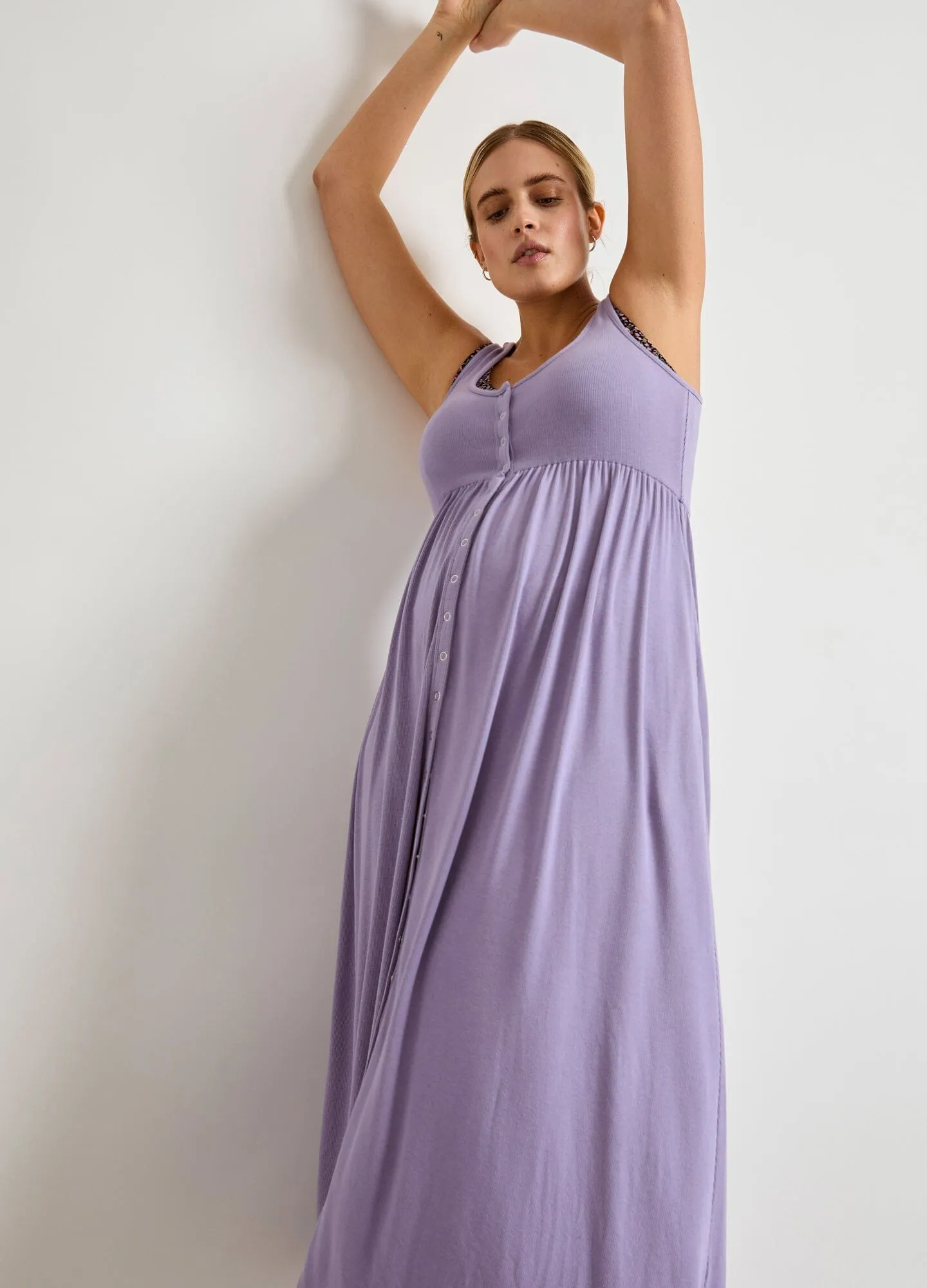 The Softest Rib Nursing Tank Dress