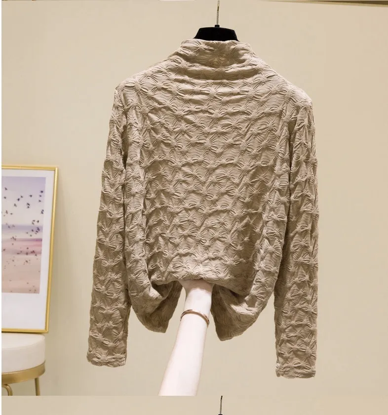 Thickened Half-high Collar Bottoming Shirt For Women
