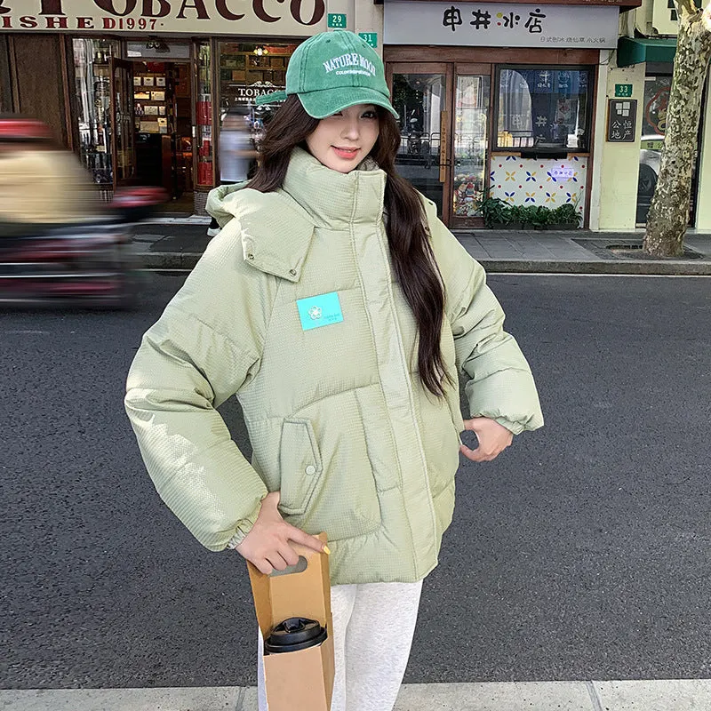 Thickened Hooded Quilted Puffer Jacket Perfect for Casual Outings