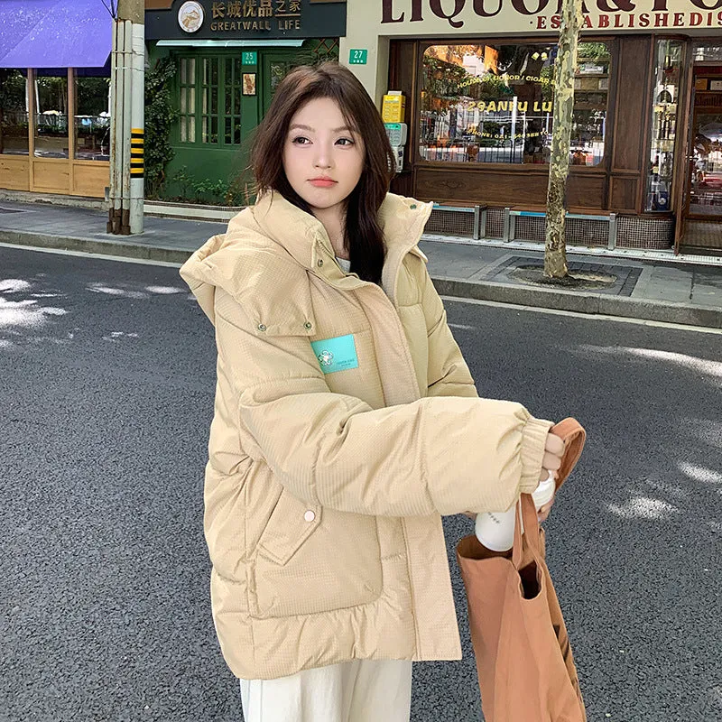 Thickened Hooded Quilted Puffer Jacket Perfect for Casual Outings