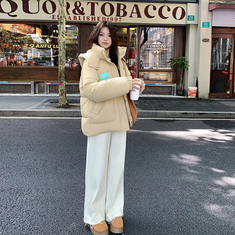 Thickened Hooded Quilted Puffer Jacket Perfect for Casual Outings