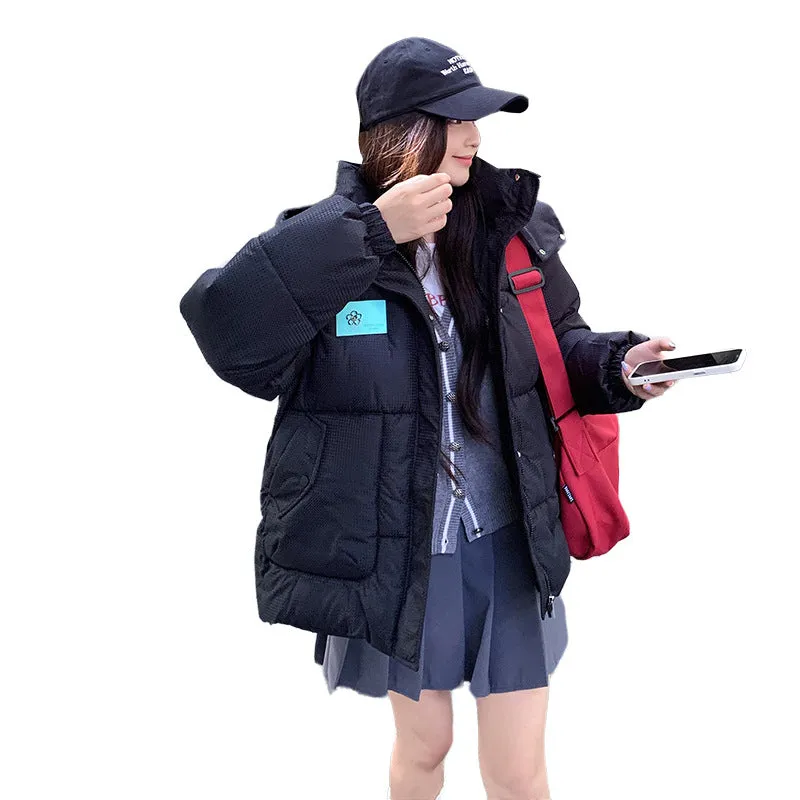 Thickened Hooded Quilted Puffer Jacket Perfect for Casual Outings