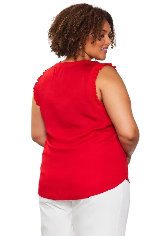 This Sweetest Rose Red Top