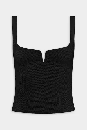 Tindaya Knit Top in Black