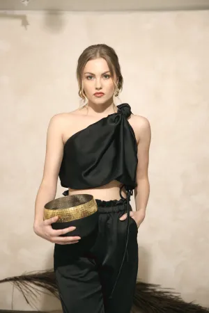 TOLEDO TOP Twist Top (Black Silk)