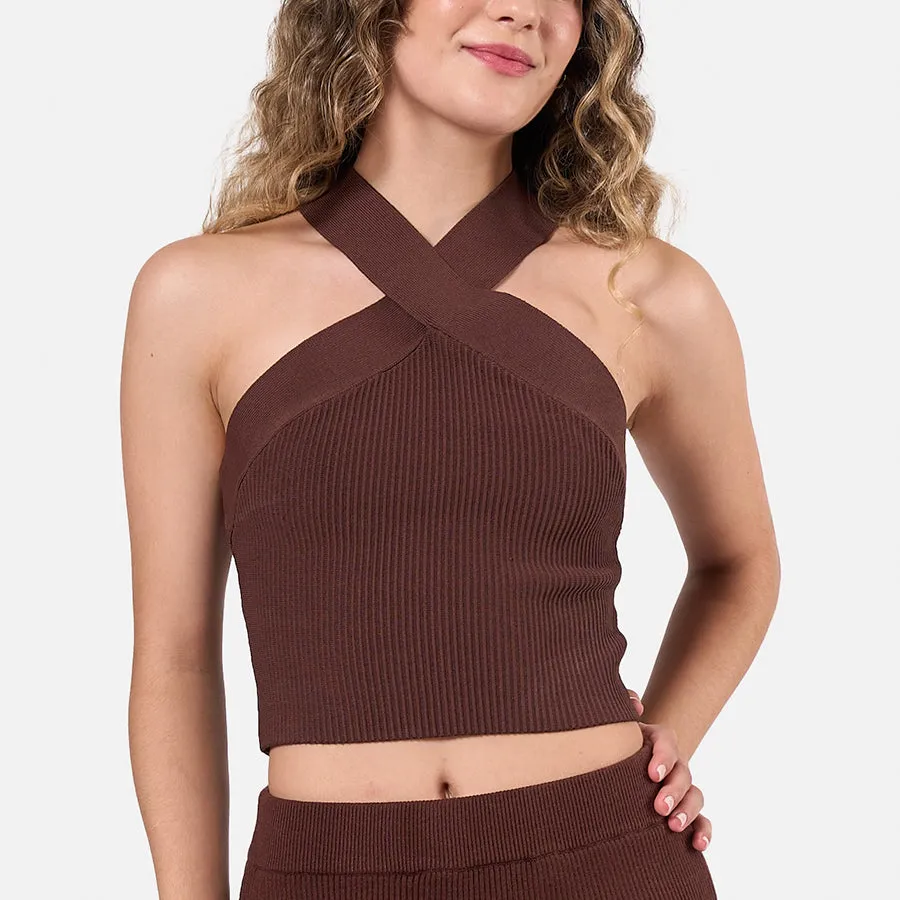 Top cruzado Sculpt Knit