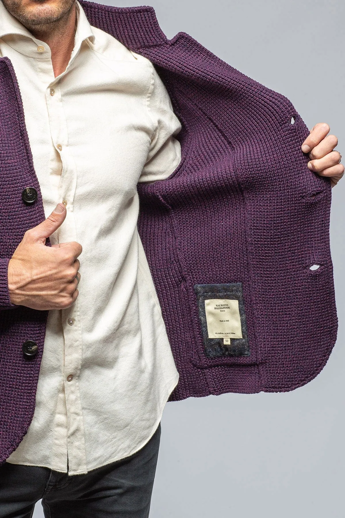 Tuscan Sweater Jacket In Wine