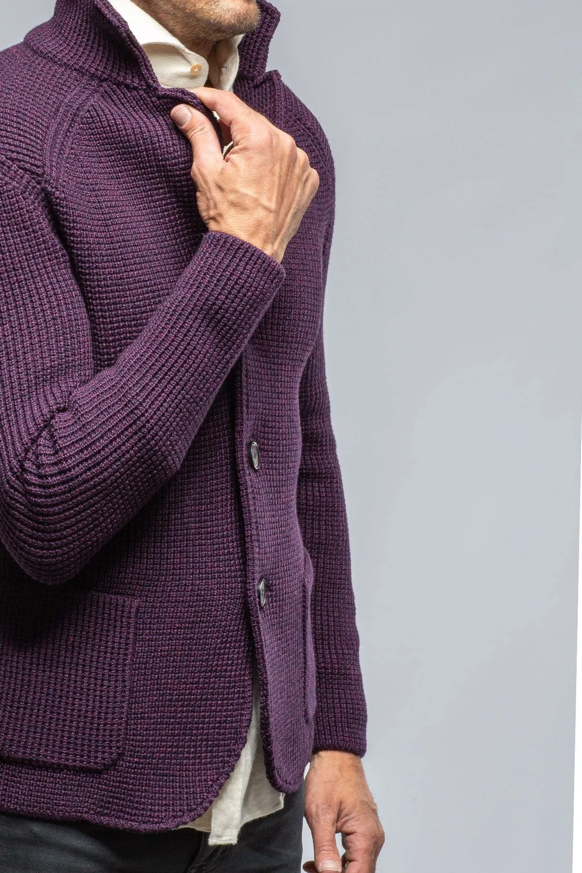 Tuscan Sweater Jacket In Wine