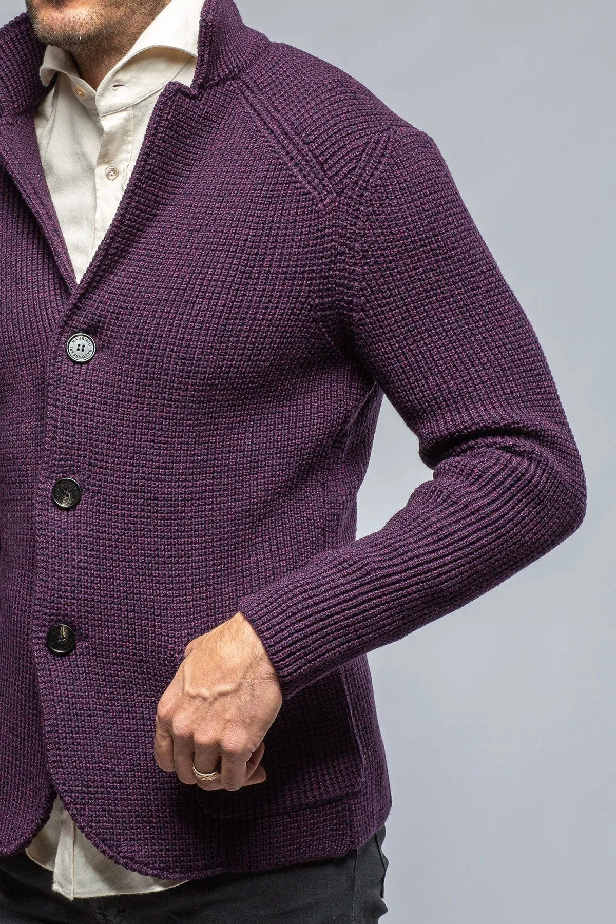 Tuscan Sweater Jacket In Wine