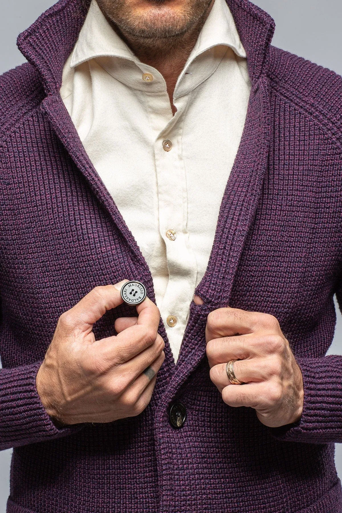 Tuscan Sweater Jacket In Wine