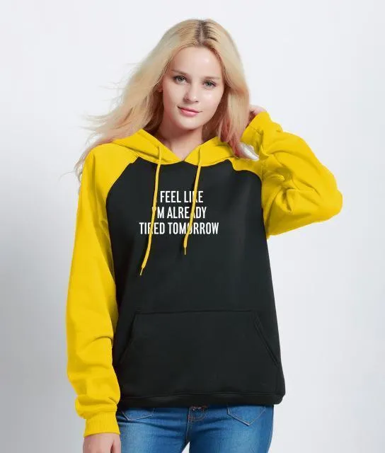 Two-Color Patchwork Hooded Shirt