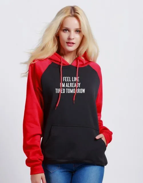 Two-Color Patchwork Hooded Shirt