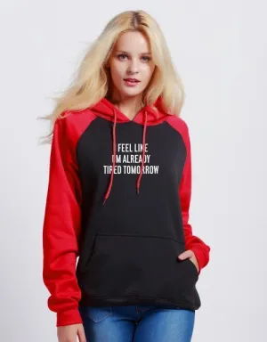 Two-Color Patchwork Hooded Shirt