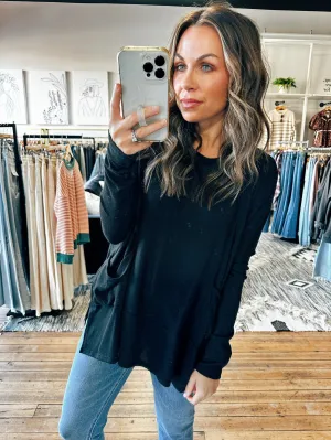 Two Pocket Knit Pullover-5 Colors -ALL SALES FINAL