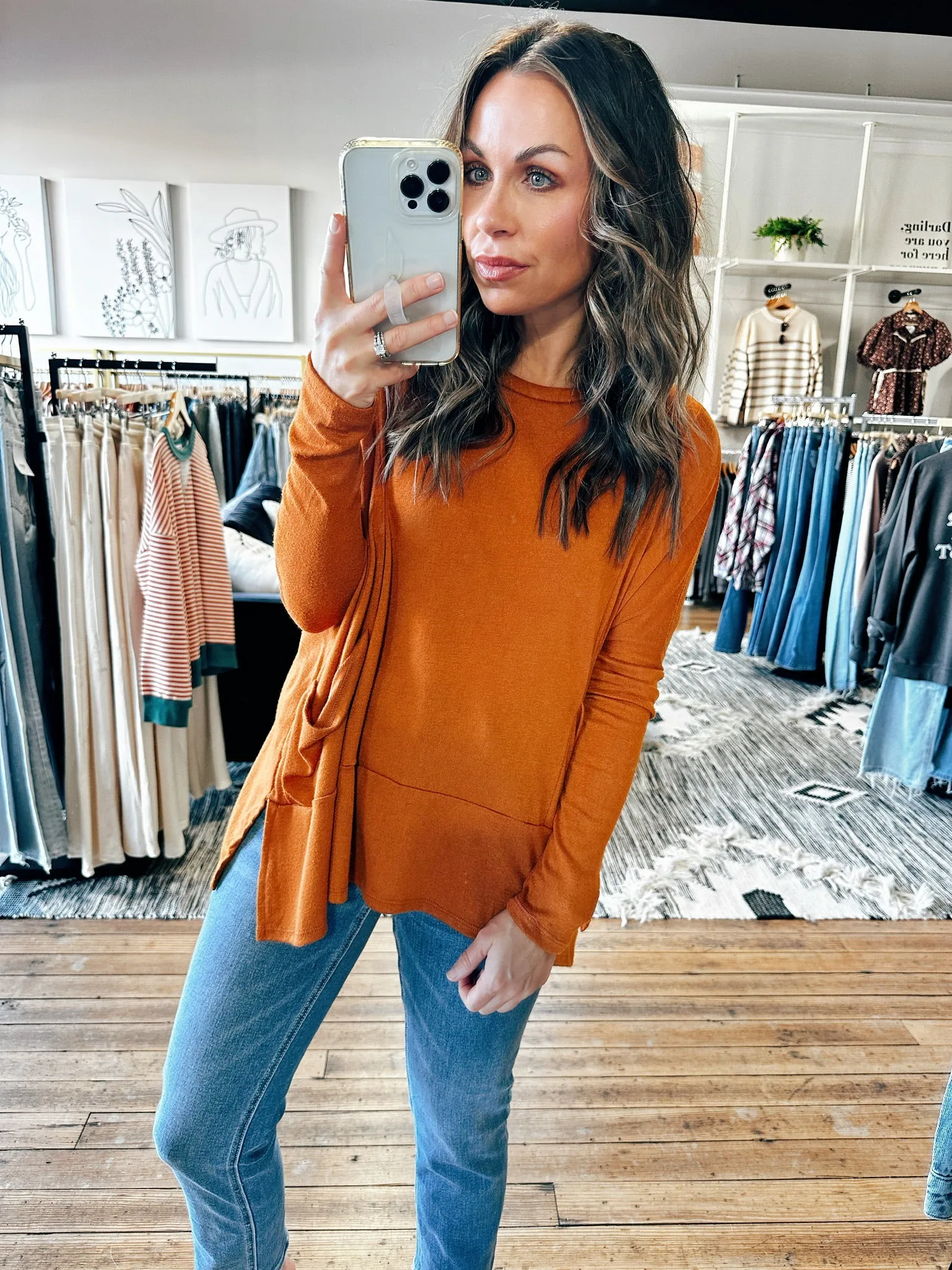Two Pocket Knit Pullover-5 Colors -ALL SALES FINAL