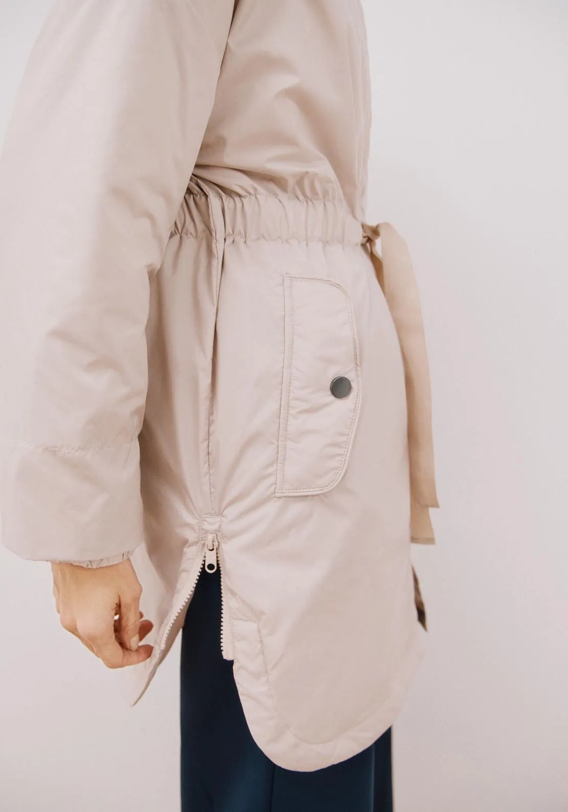 Ultra-Light Quilted Coat - Ivory