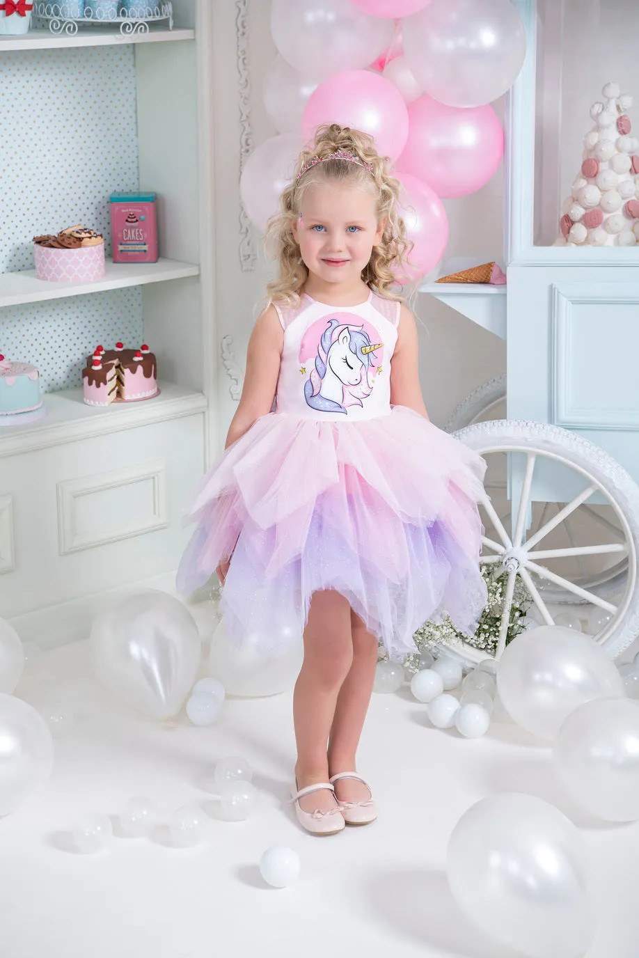 Unicorn Birthday Tutu Dress for Little Girls