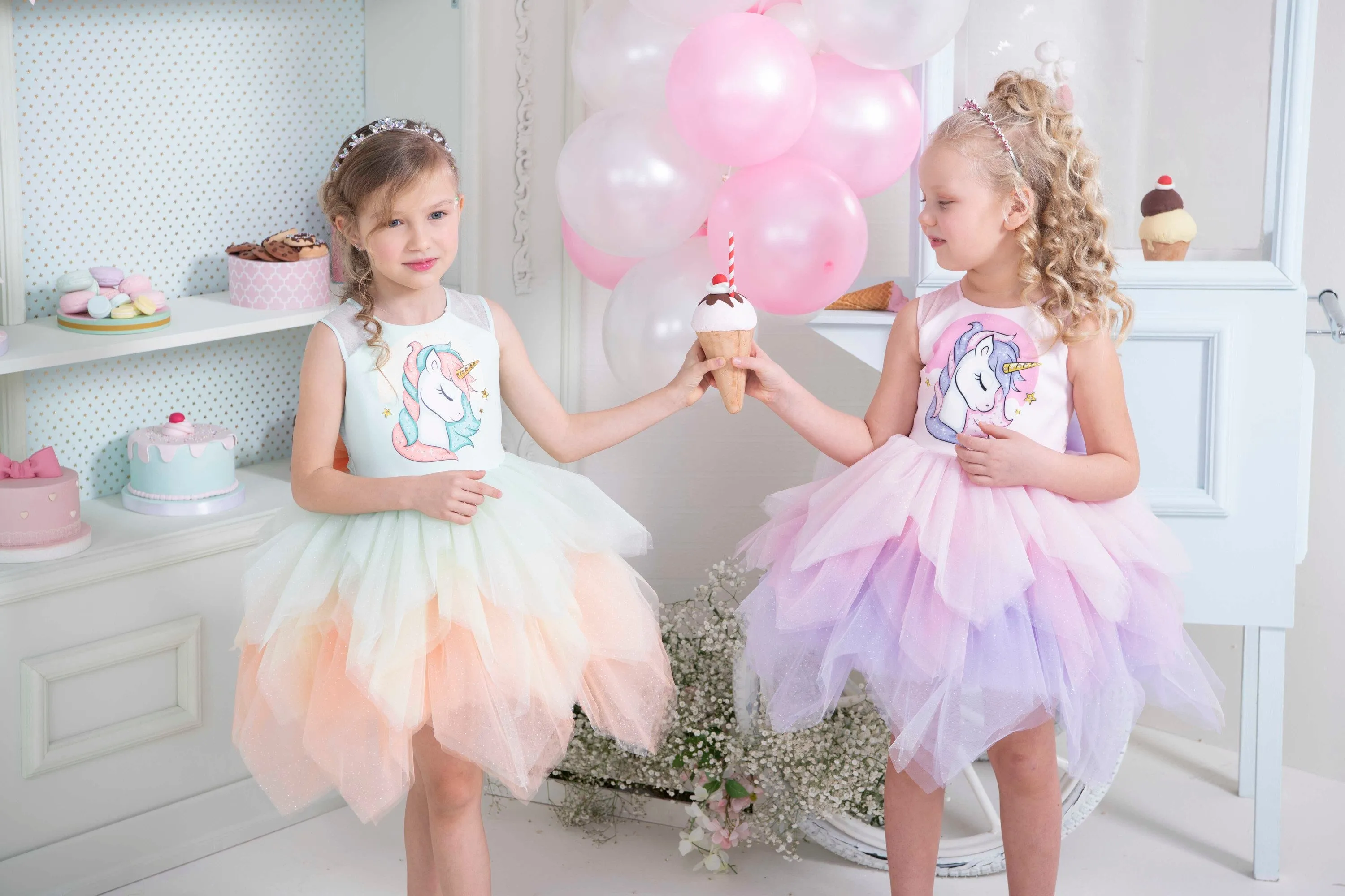 Unicorn Birthday Tutu Dress for Little Girls