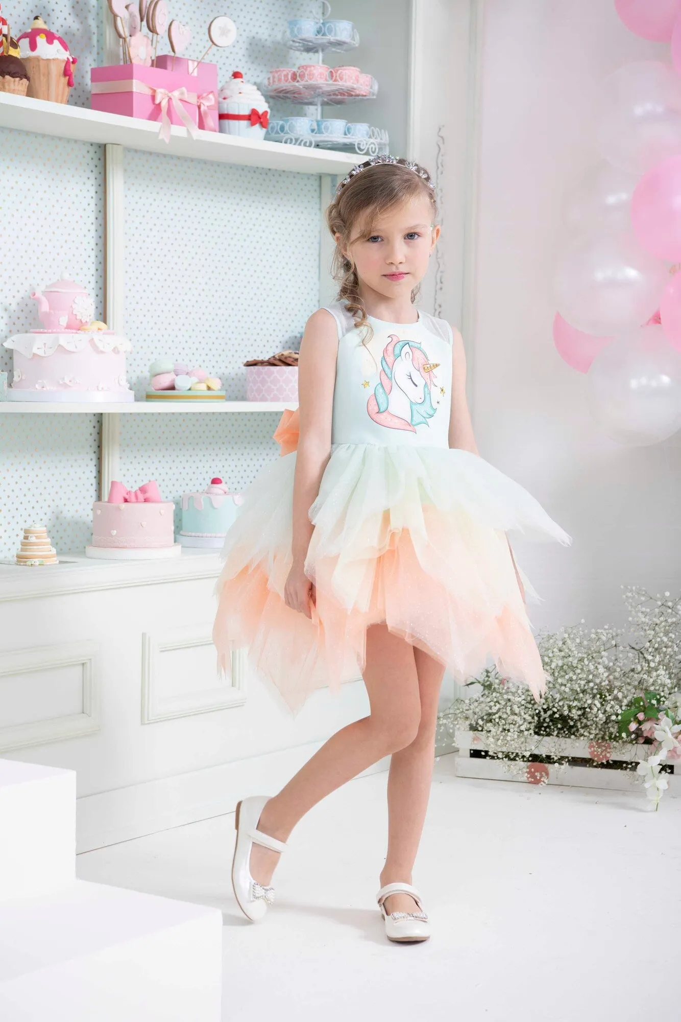 Unicorn Birthday Tutu Dress for Little Girls