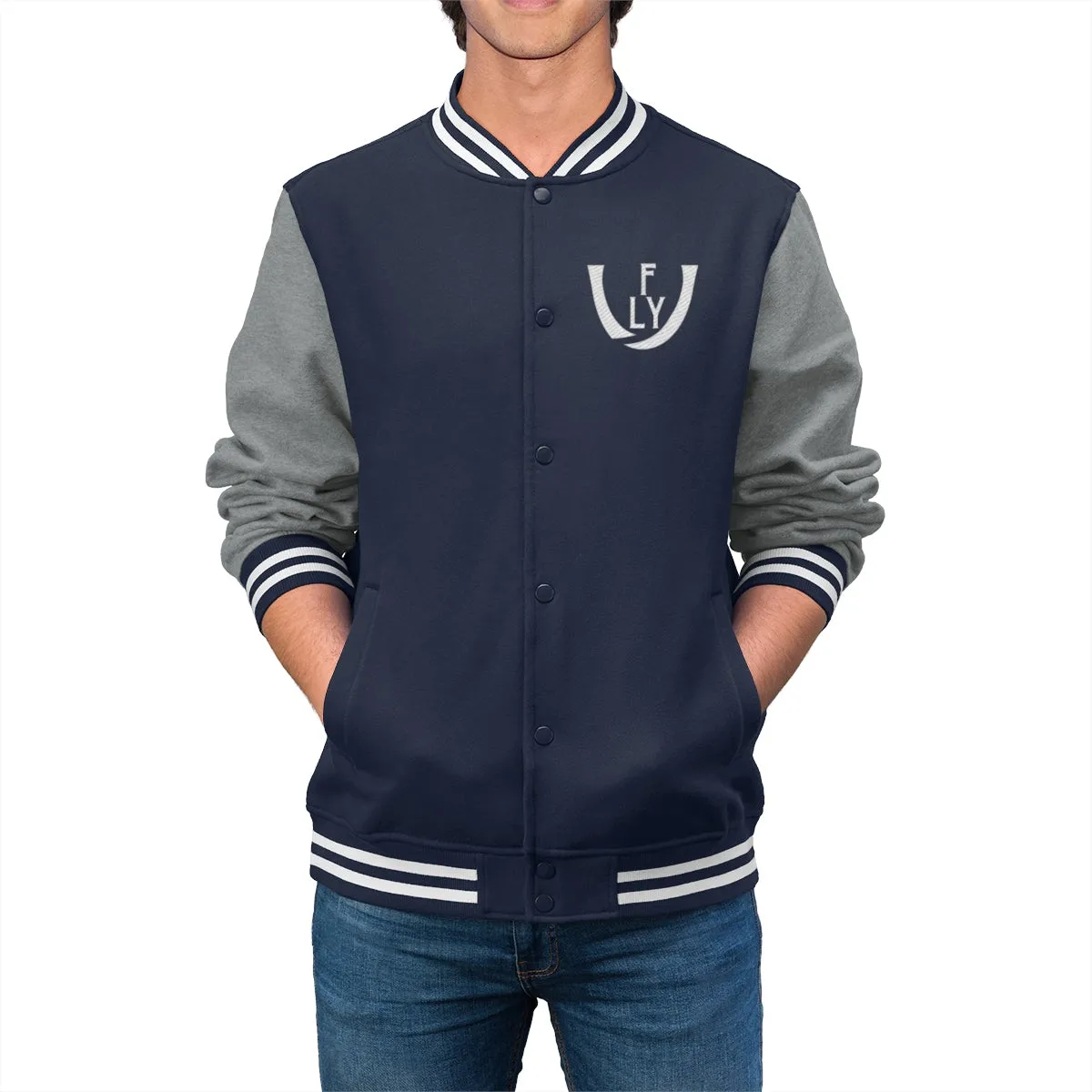 Unidentifly Varsity Jacket (front logo)